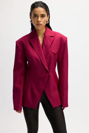 getailleerde blazer donkerrood