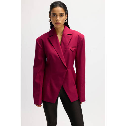 Refined Department getailleerde blazer donkerrood afbeelding