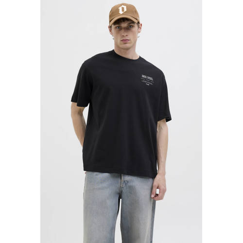 JACK & JONES ESSENTIALS loose T-shirt zwart afbeelding