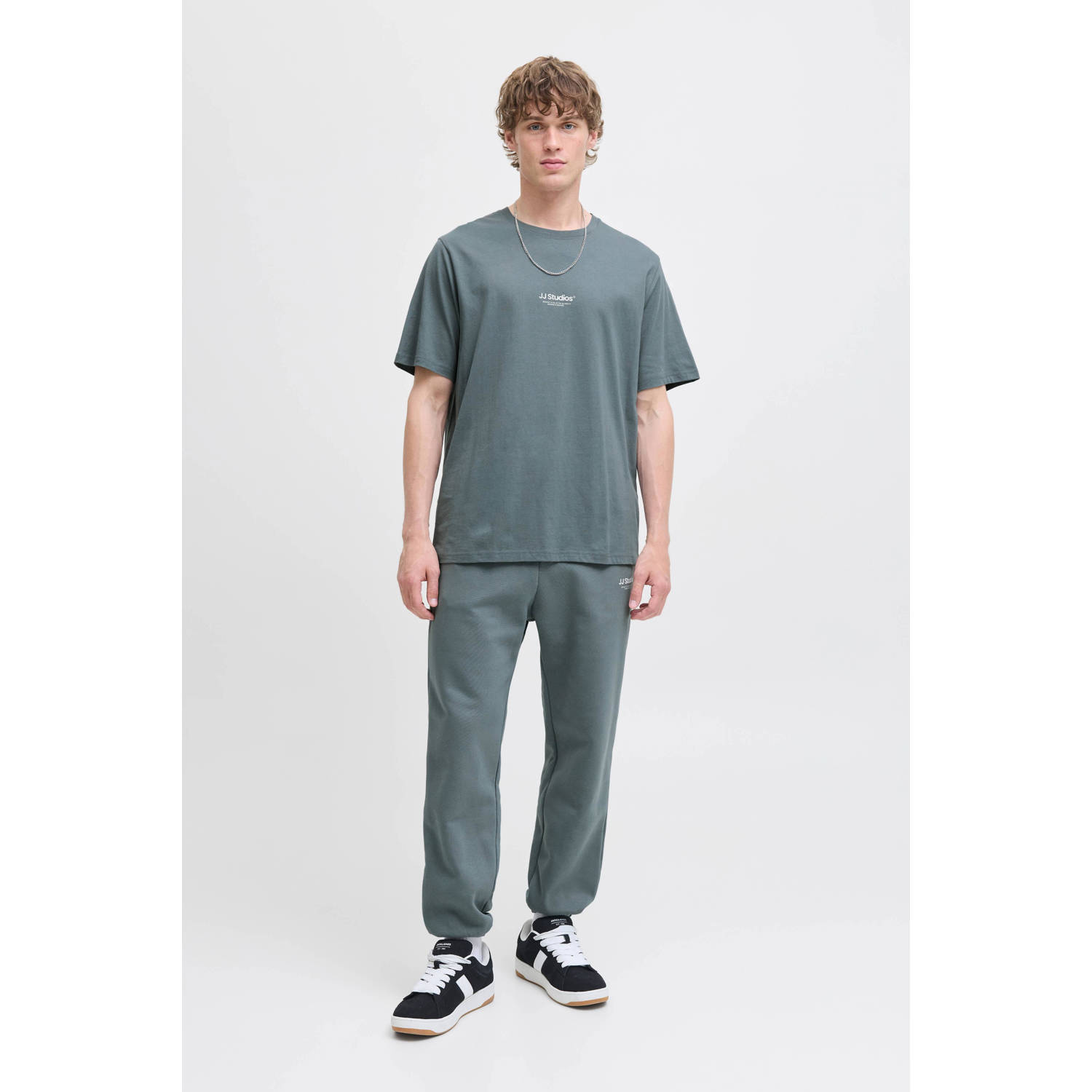 JACK & JONES ESSENTIALS relaxed T-shirt grijsblauw