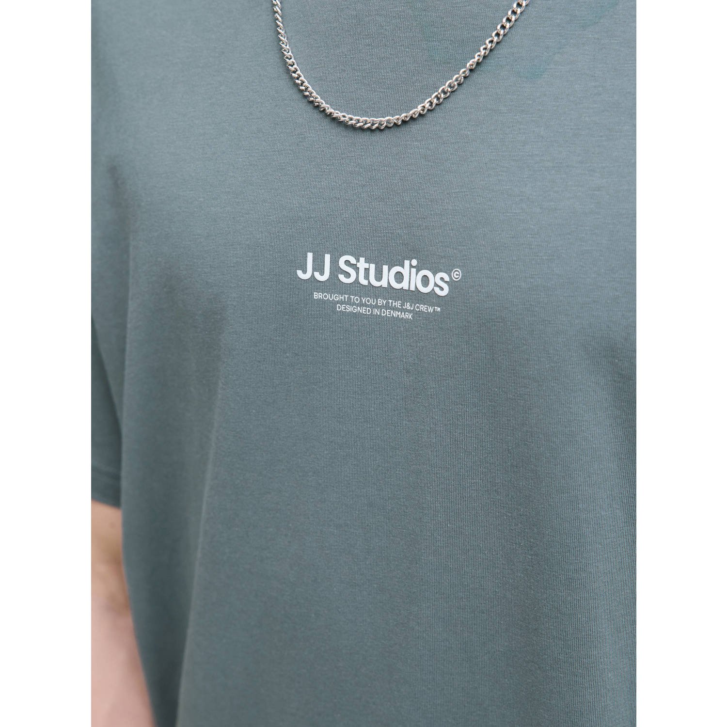 JACK & JONES ESSENTIALS relaxed T-shirt grijsblauw