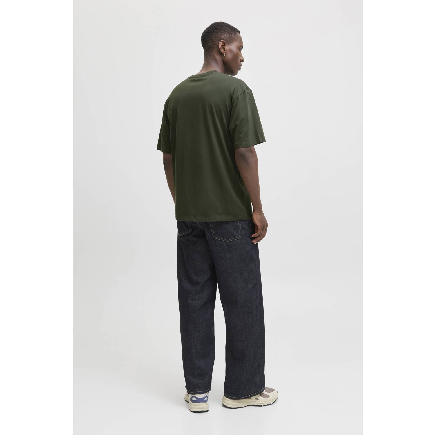 JACK & JONES ESSENTIALS T-shirt donkergroen