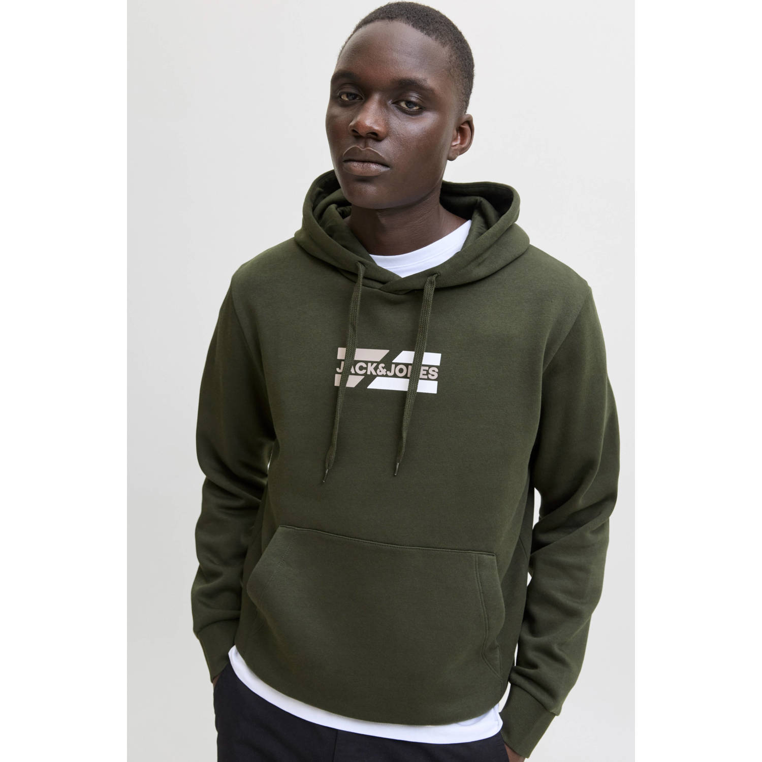 JACK & JONES ESSENTIALS hoodie donkergroen