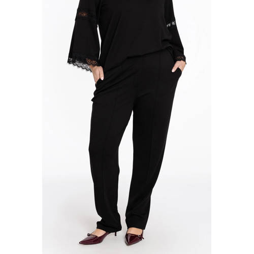 YOEK tapered regular waist pantalon zwart afbeelding