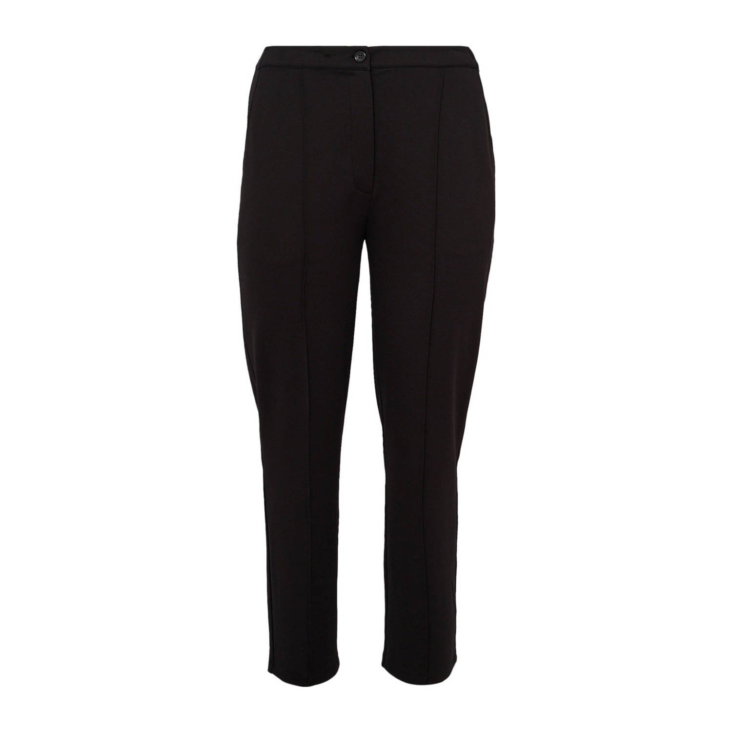 YOEK tapered regular waist pantalon zwart