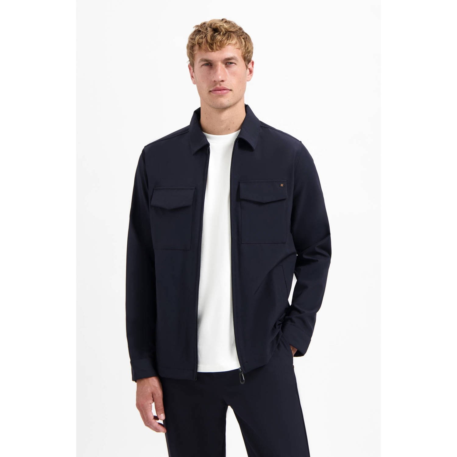 No Excess overshirt donkerblauw