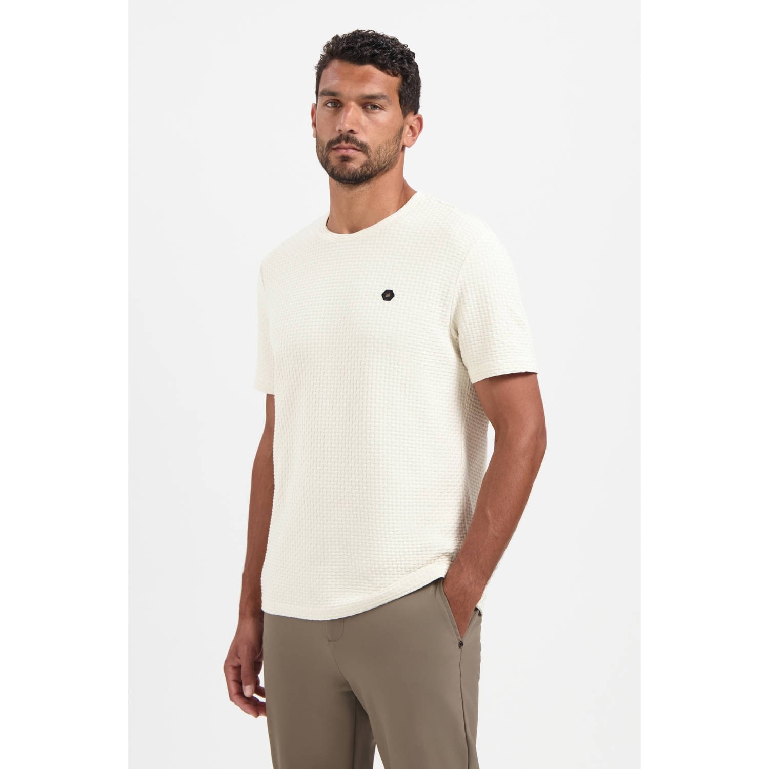 No Excess No-Excess T-Shirt Jacquard Ecru