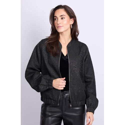 C&S The Label bomberjack met lurex zwart afbeelding