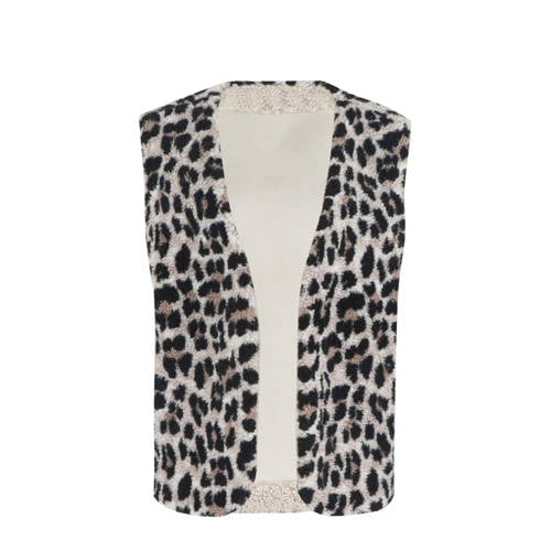 C&S The Label gilet met panterprint beige afbeelding