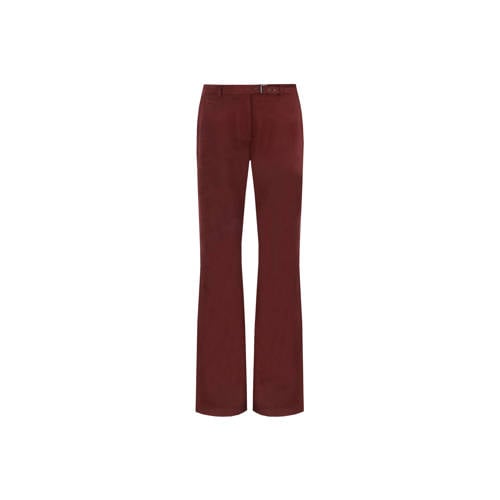 C&S The Label regular waist flared broek donkerrood afbeelding
