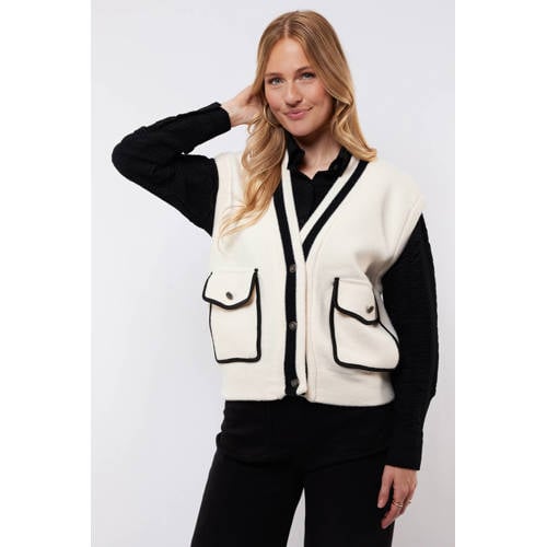 C&S The Label gilet ecru afbeelding