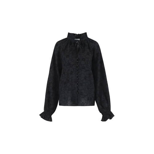 C&S The Label gebloemde blouse zwart afbeelding