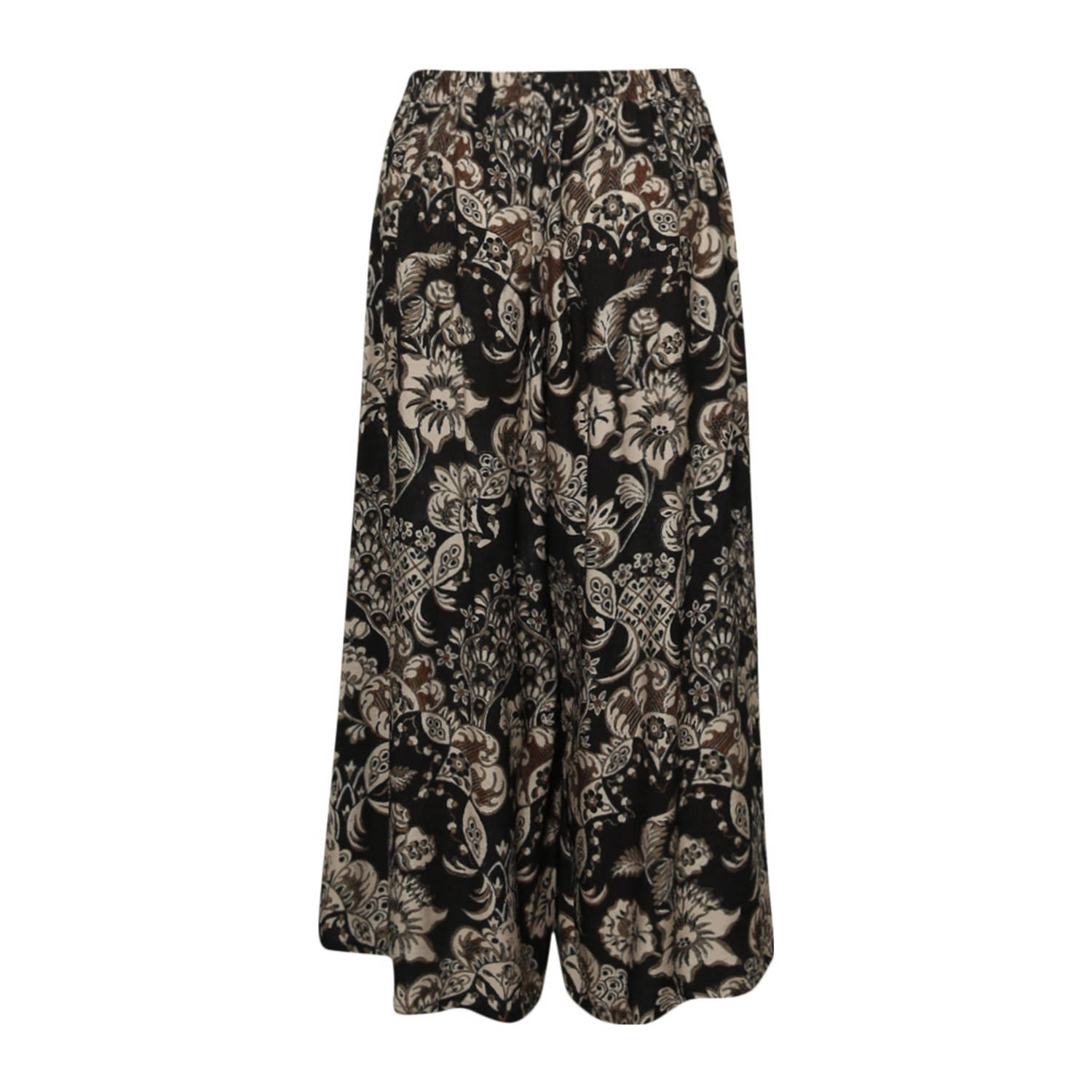 Paprika wide leg regular waist culotte zwart