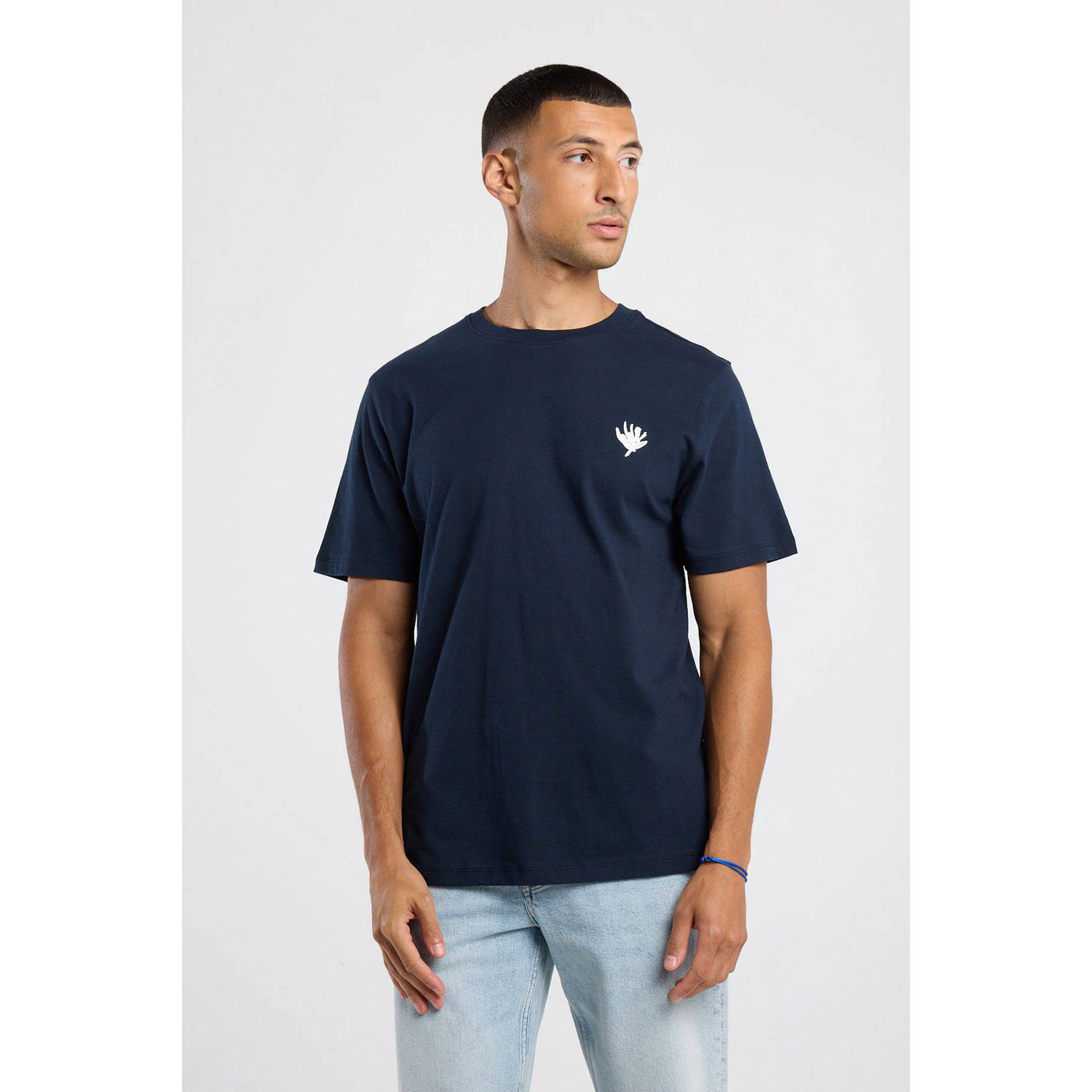 America Today regular T-shirt donkerblauw
