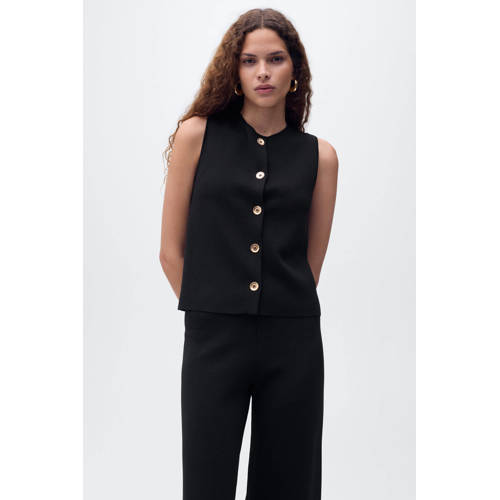 Mango gilet zwart afbeelding