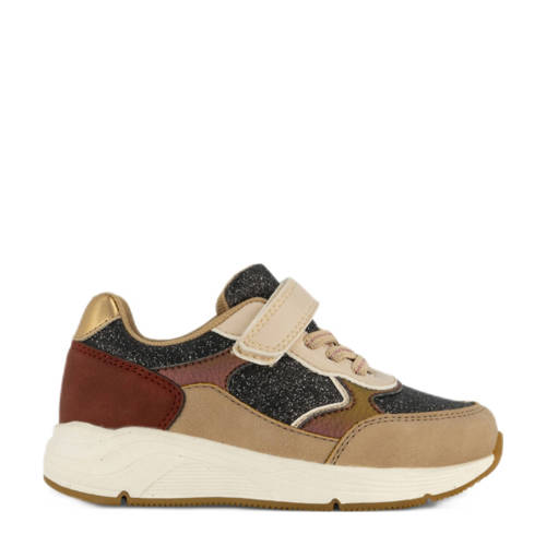 Graceland chunky sneakers beige/donkerrood/zwart afbeelding