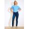 LOLALIZA high waist slim fit jeans dark blue denim