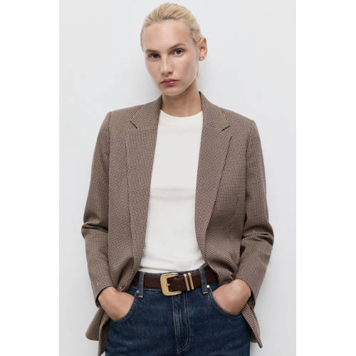 Mango oversized blazer bruin afbeelding
