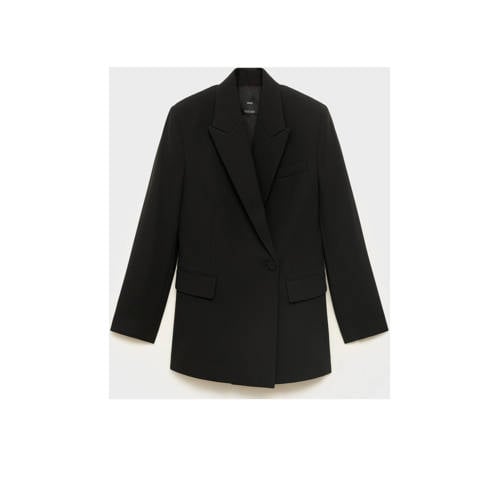 Mango oversized blazer zwart afbeelding