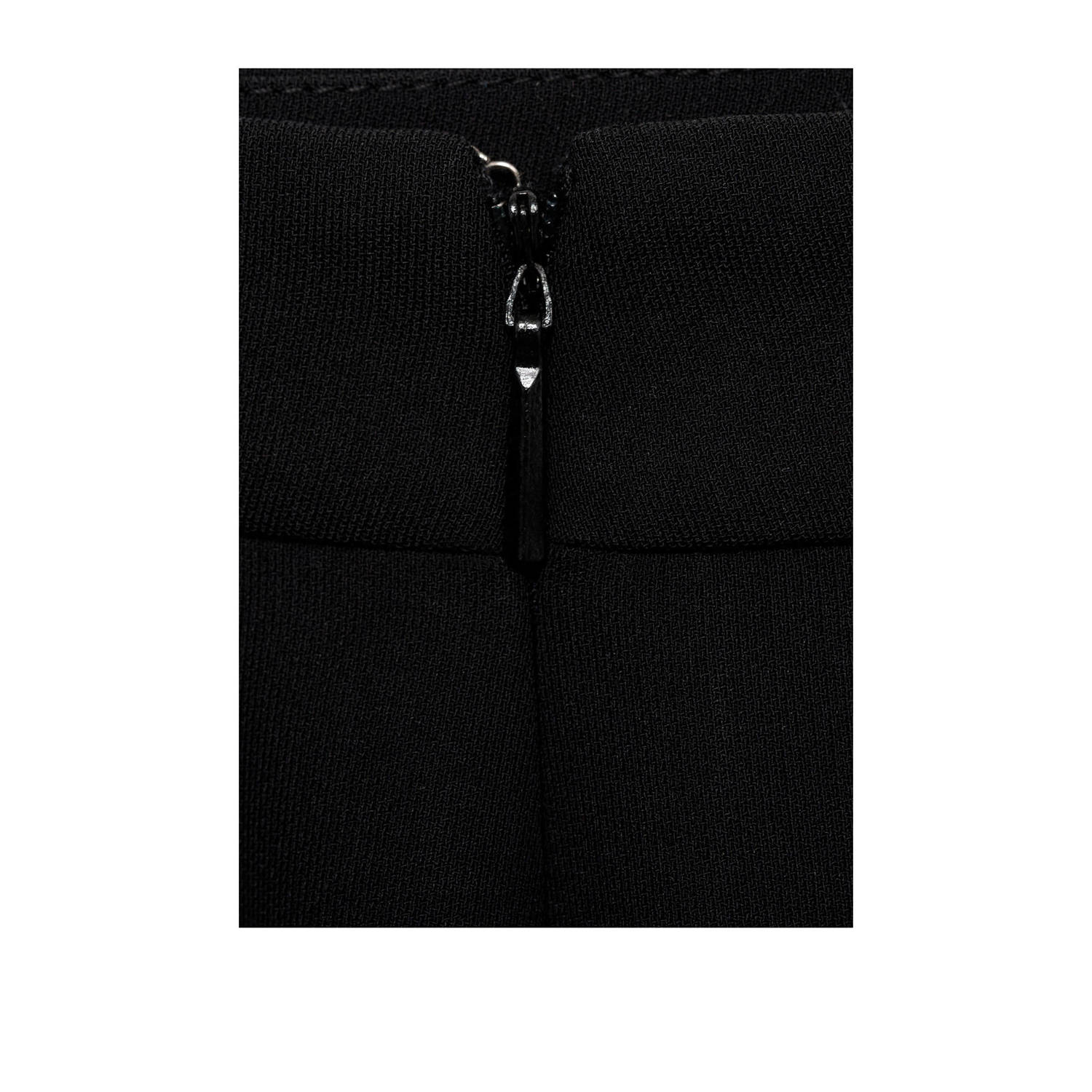 Mango wide leg regular waist pantalon zwart