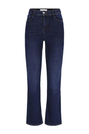 straight leg jeans dark blue denim