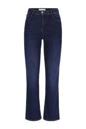 straight leg jeans dark blue denim