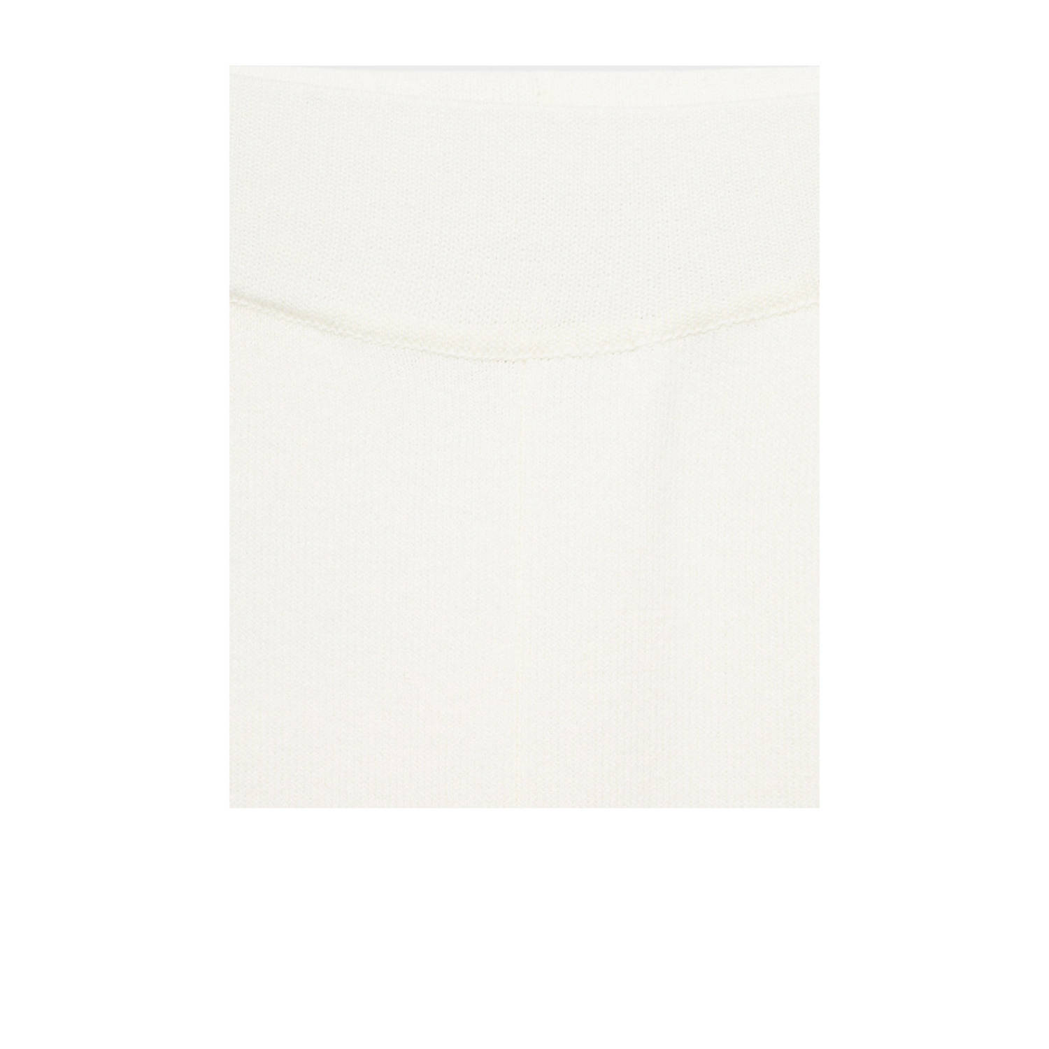 Mango wide leg high waist broek ecru