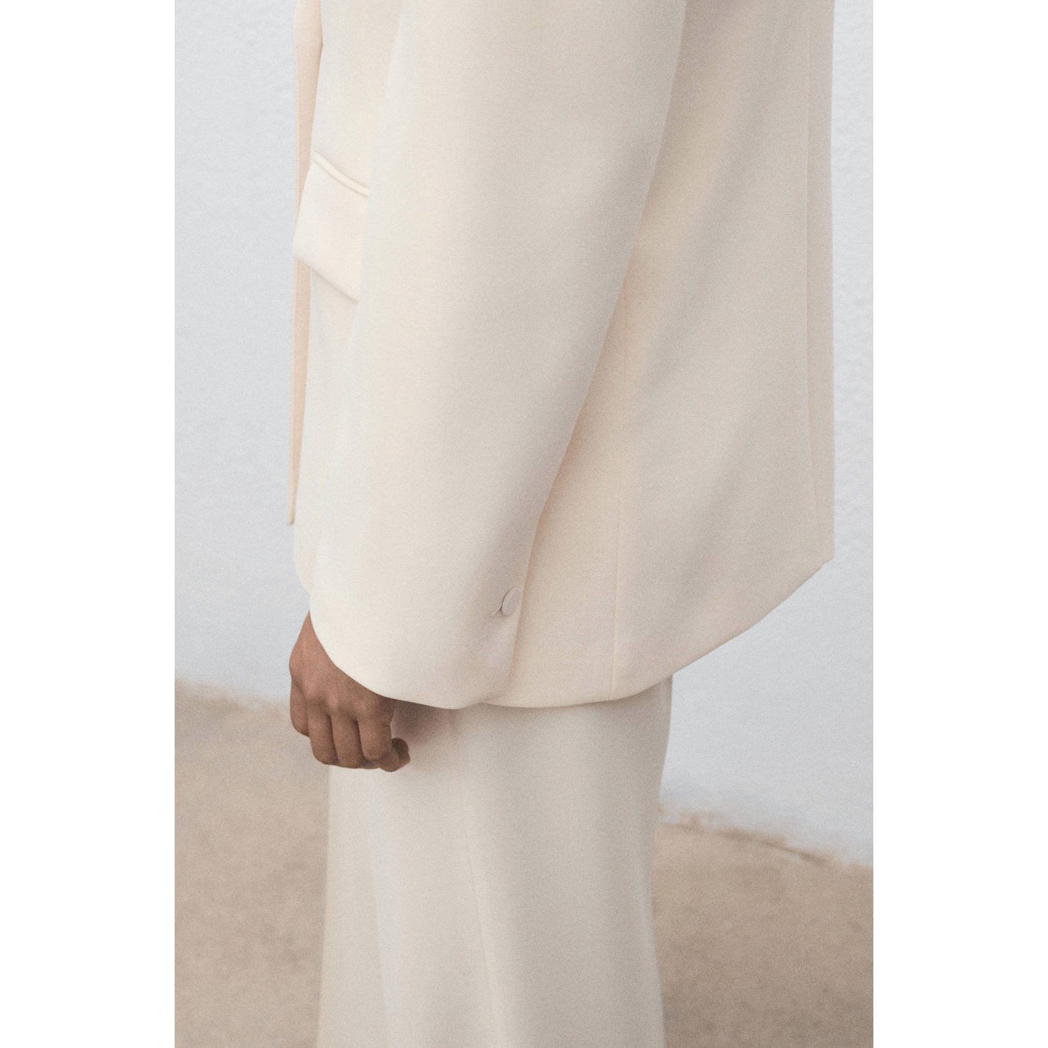 Mango regular blazer lichtgeel