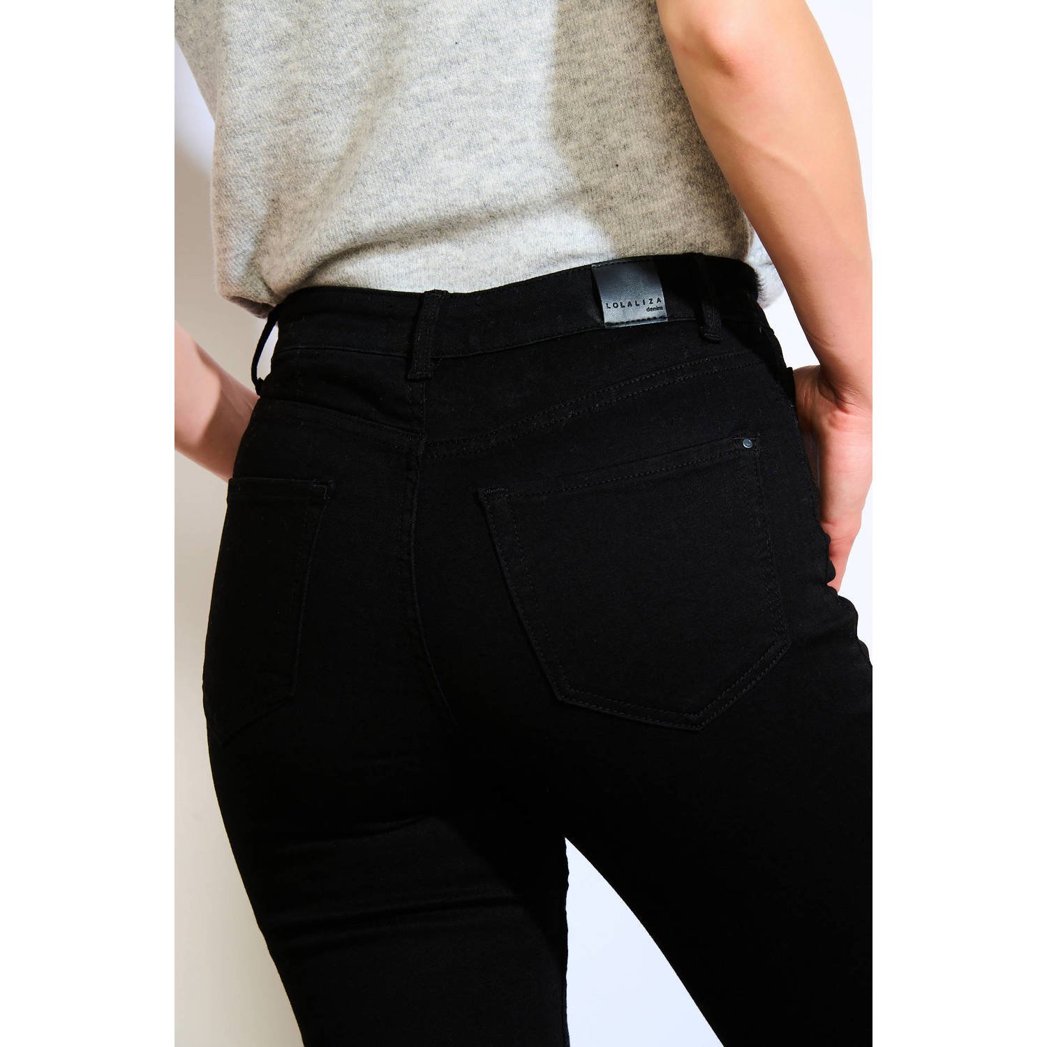 LOLALIZA straight leg jeans zwart