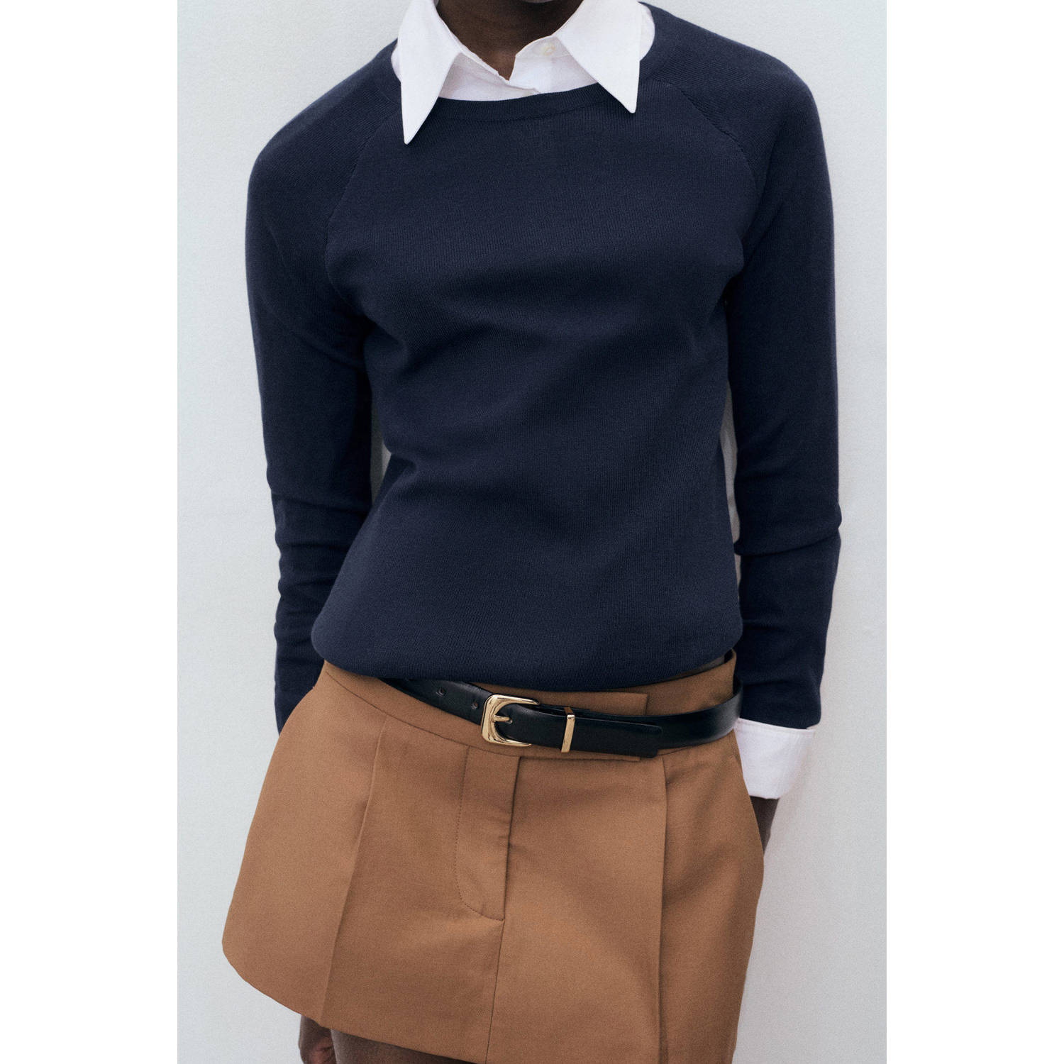 Mango top donkerblauw