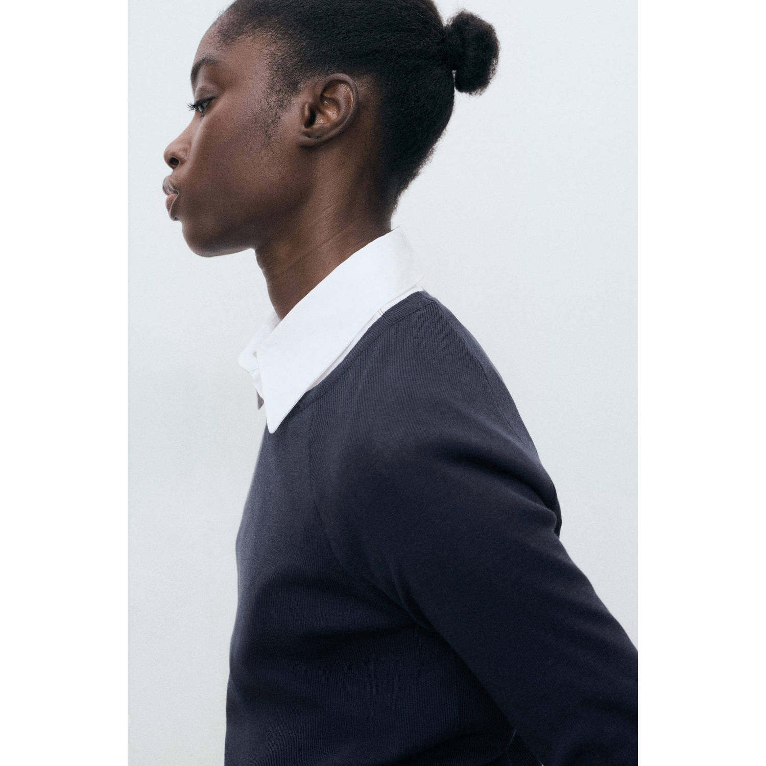 Mango top donkerblauw