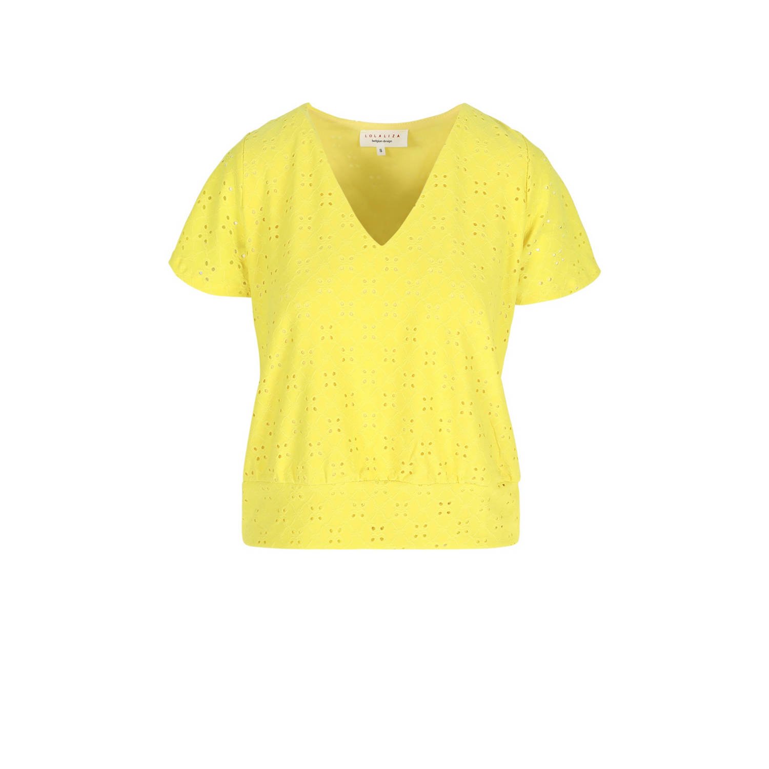 LOLALIZA top geel broderie