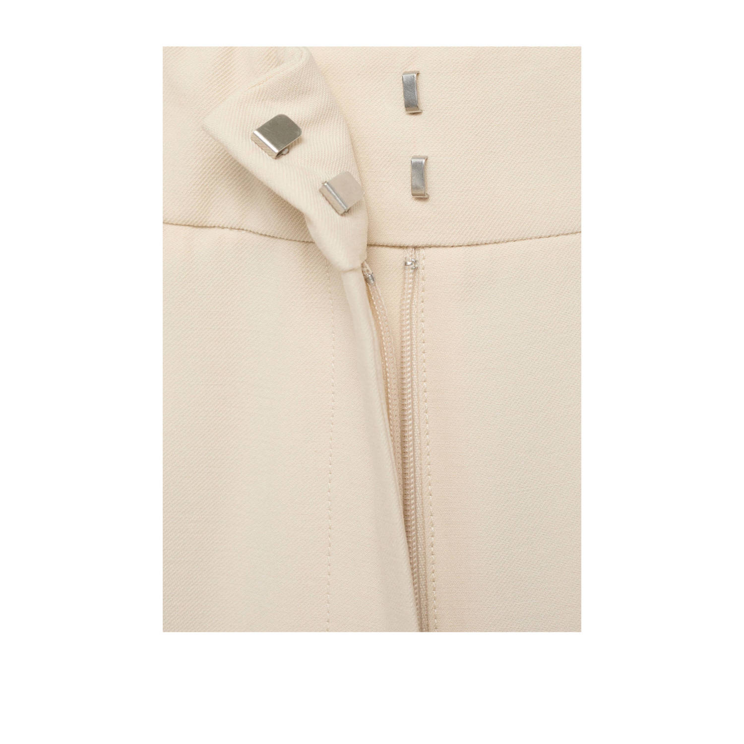 Mango straight regular waist pantalon beige