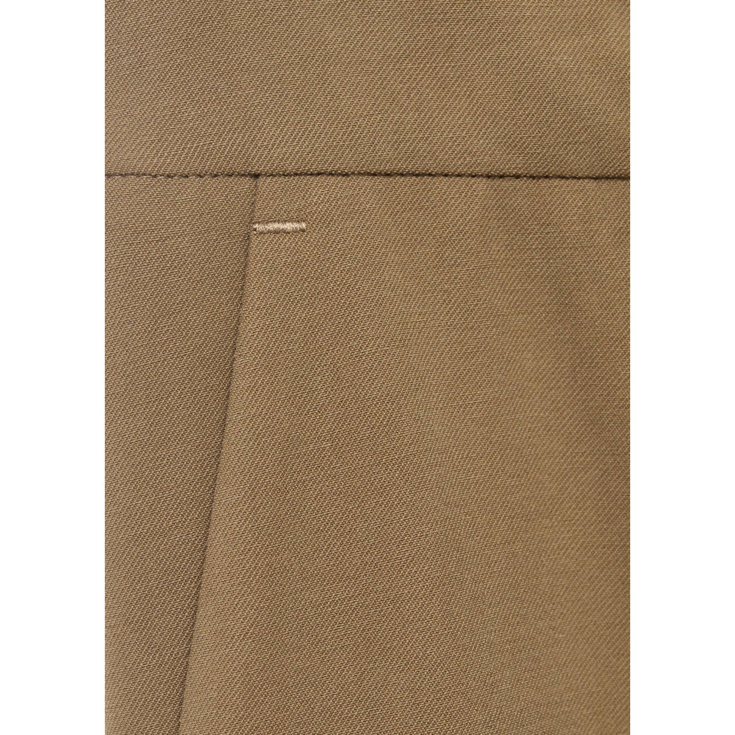 Mango straight regular waist pantalon kaki