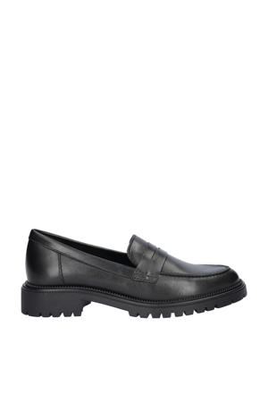chunky leren loafers zwart