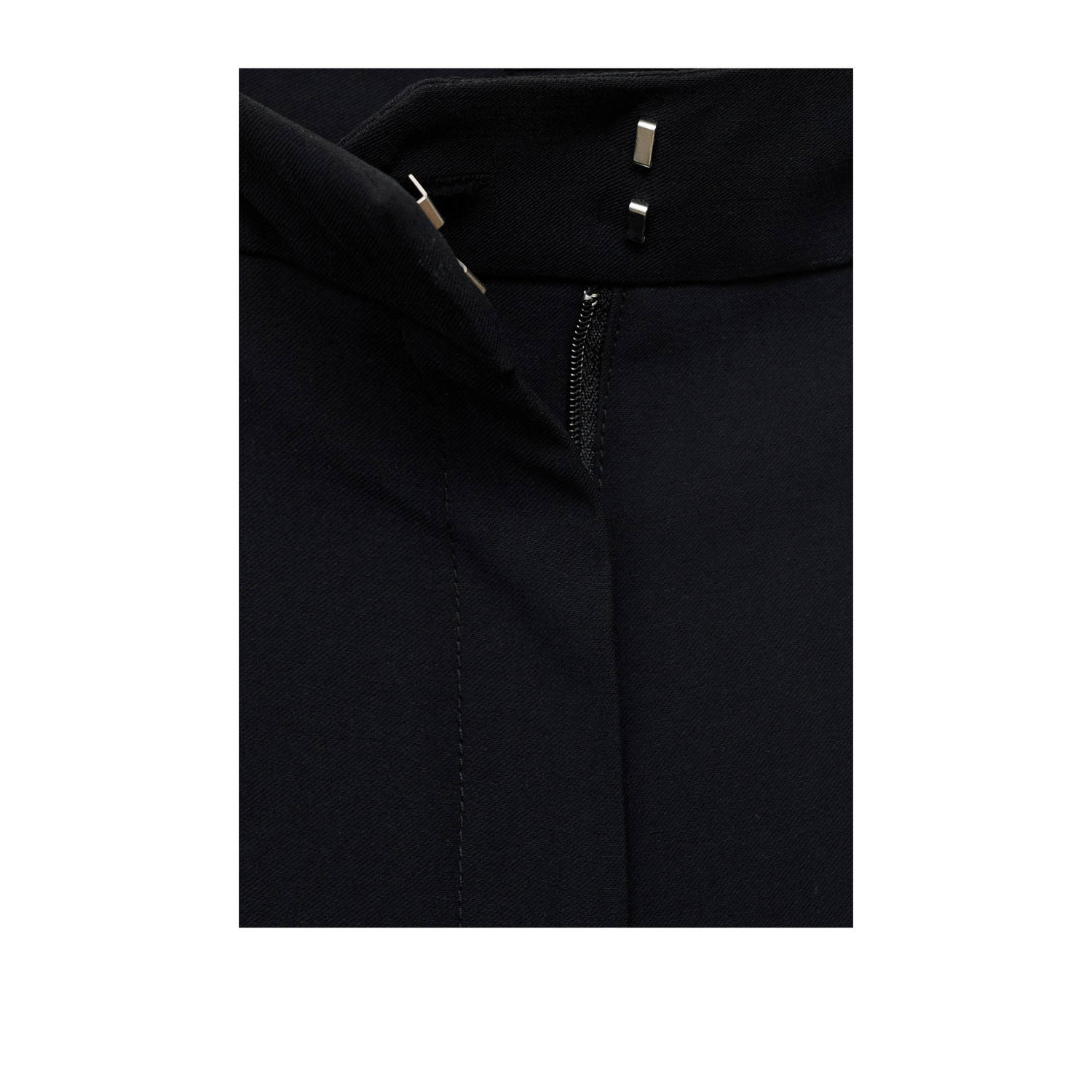 Mango straight regular waist pantalon zwart