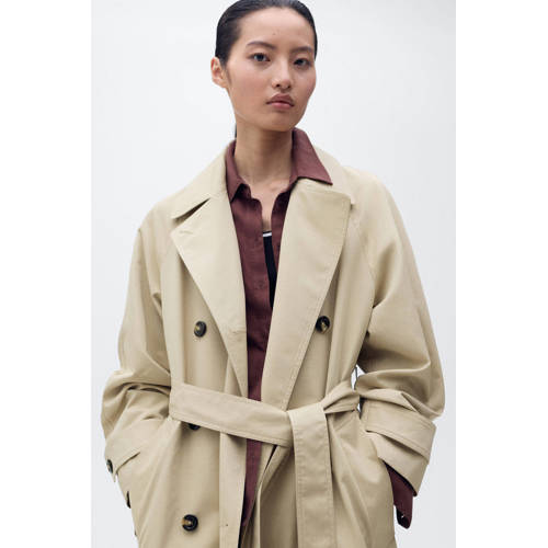 Mango trenchcoat beige afbeelding