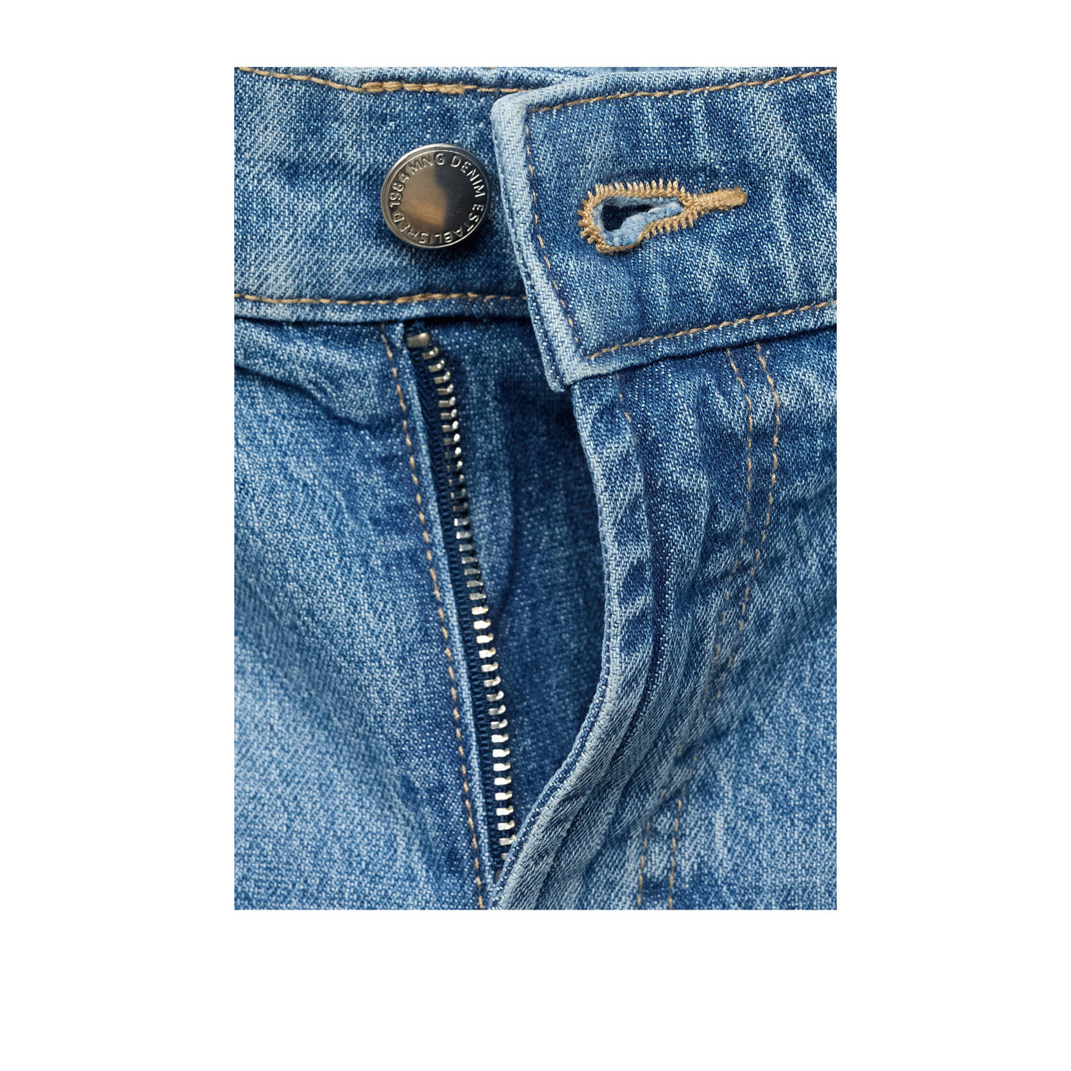 Mango high waist wide leg jeans light blue denim
