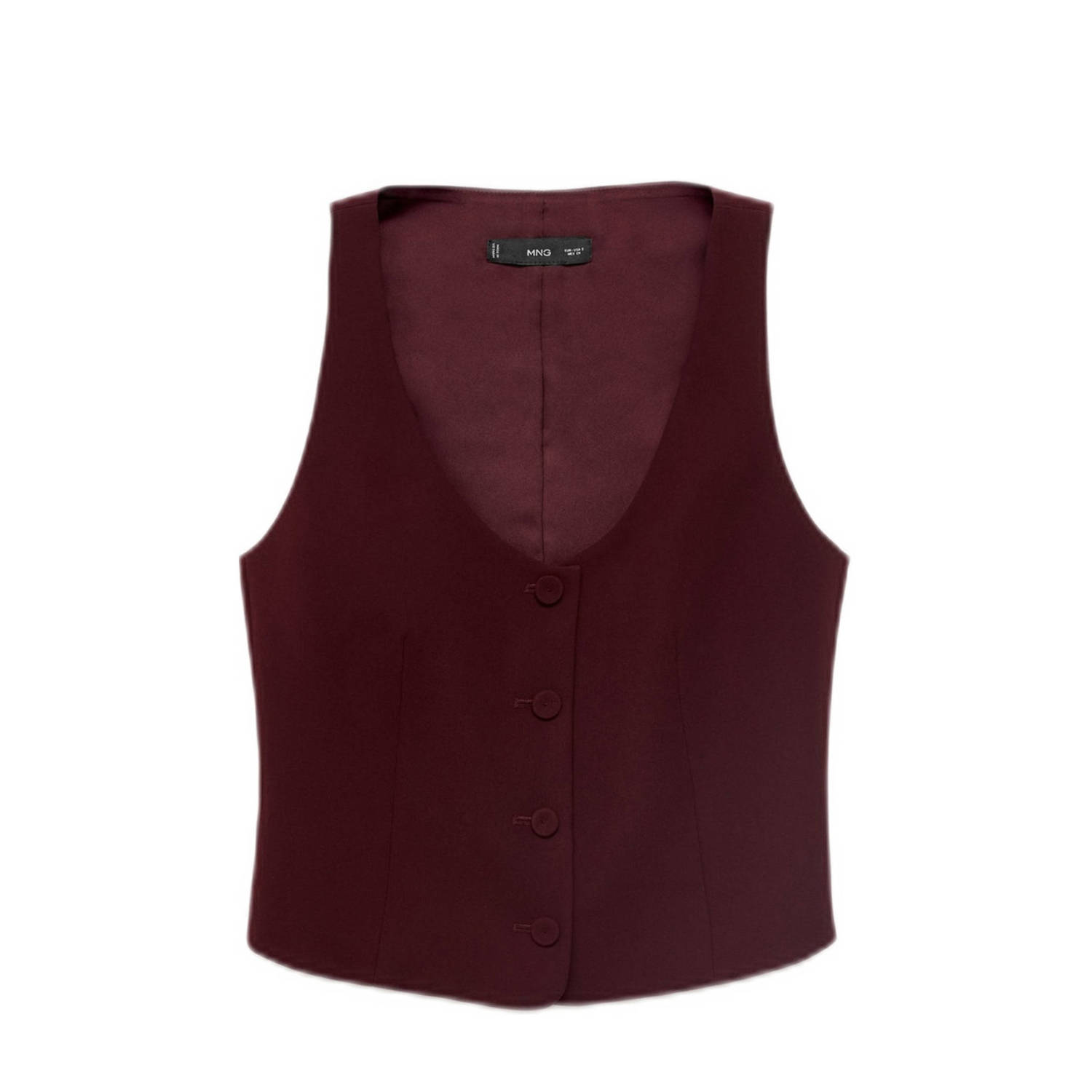 Mango gilet donkerrood