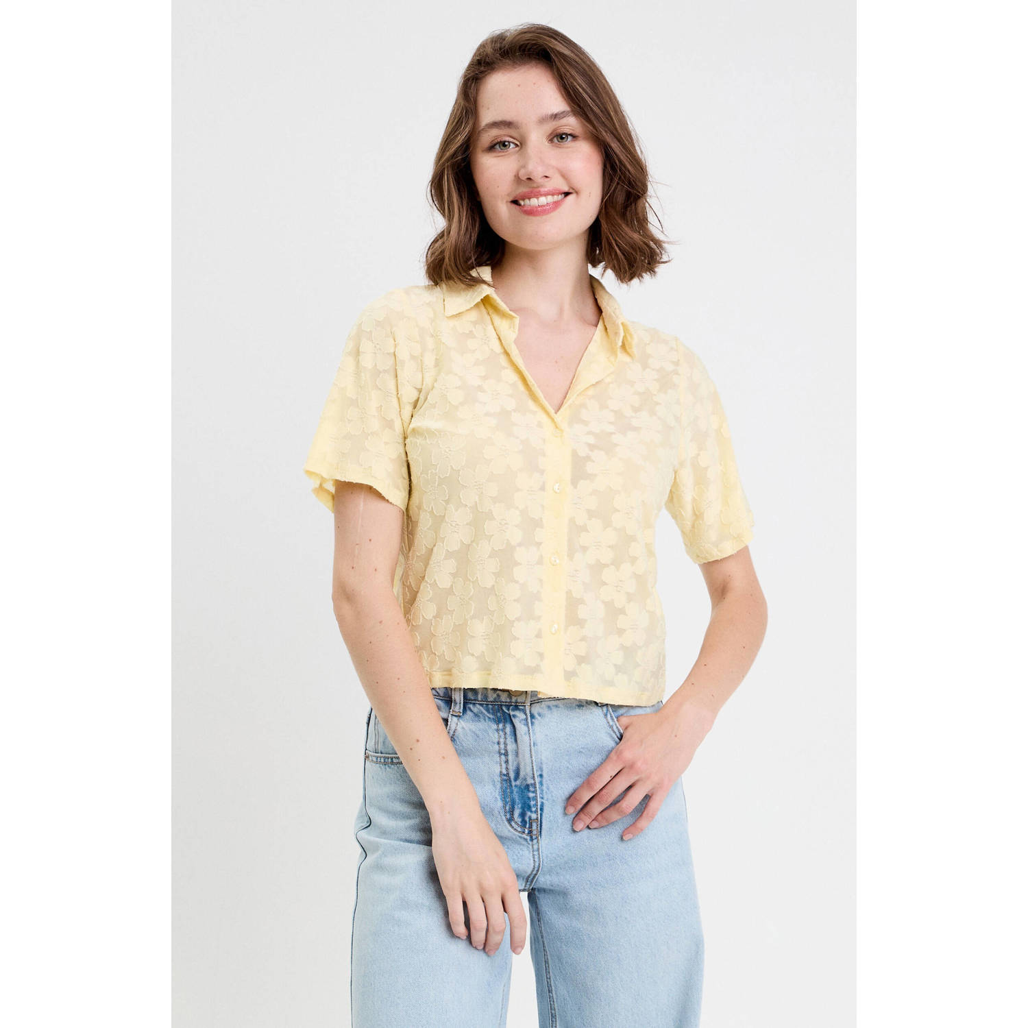 Cache blouse lichtgeel