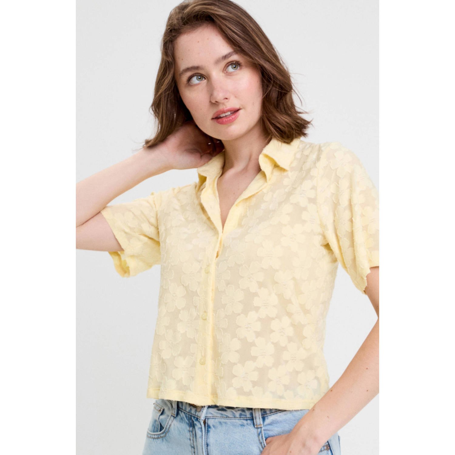 Cache blouse lichtgeel