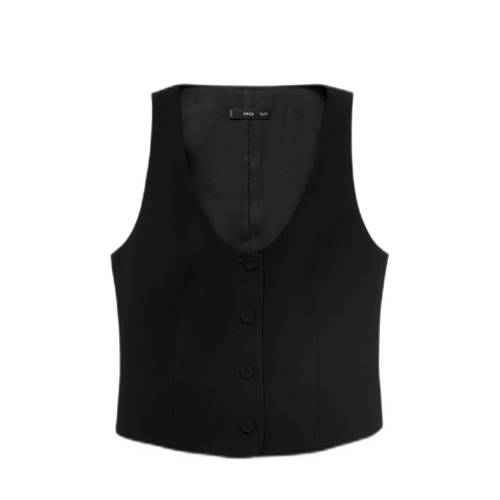 Mango gilet zwart afbeelding