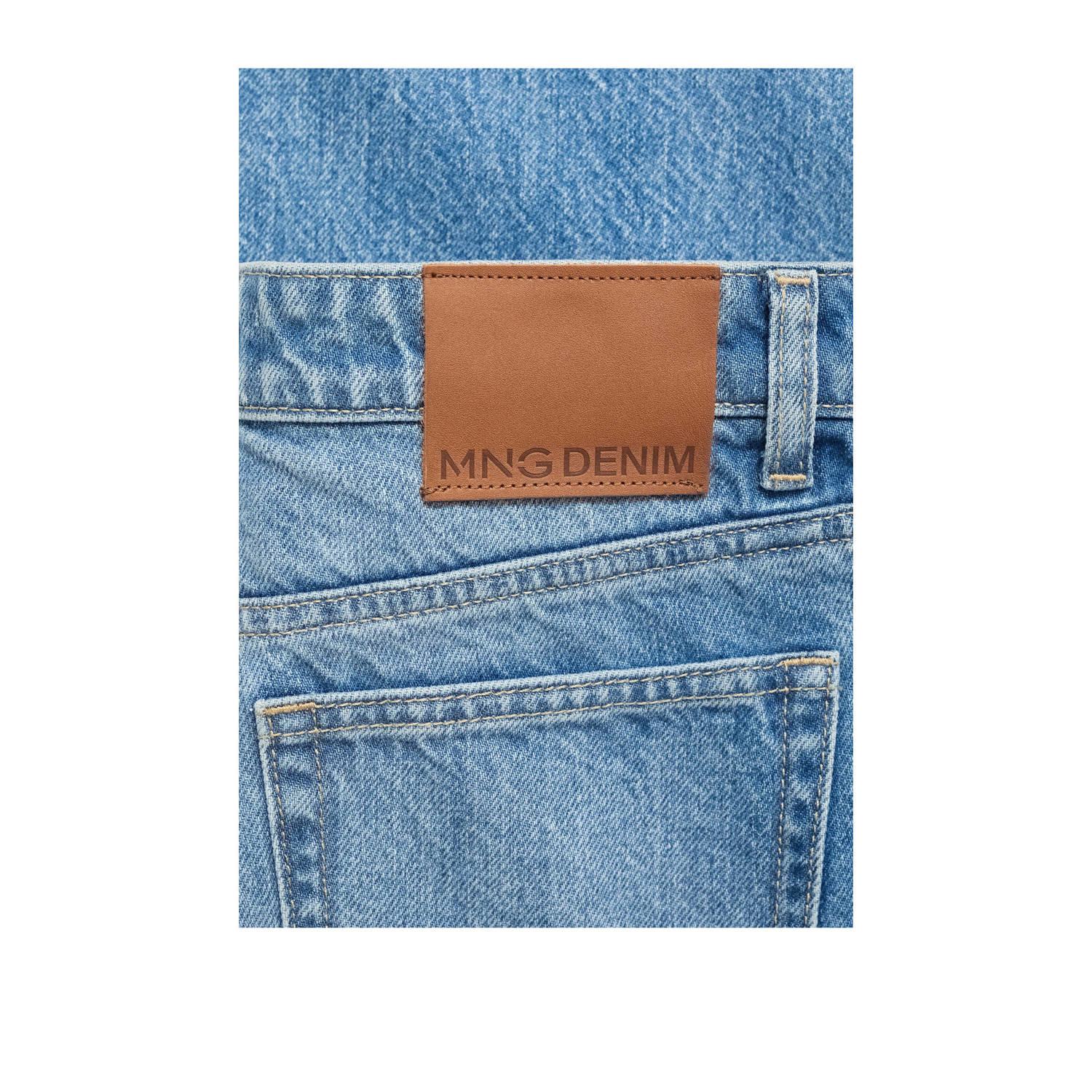 Mango high waist wide leg jeans lichtblauw