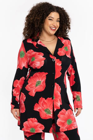 getailleerde blazer rood