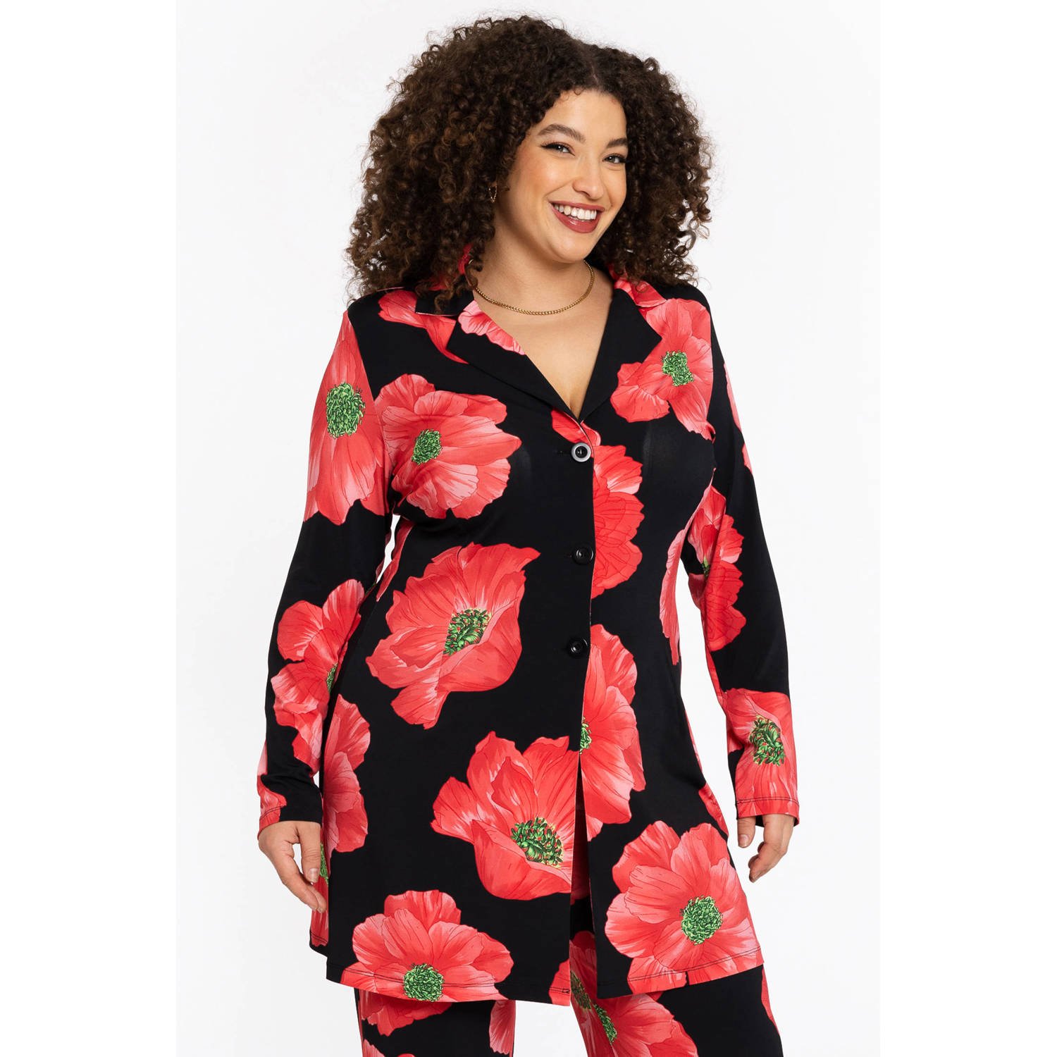 YOEK getailleerde blazer rood