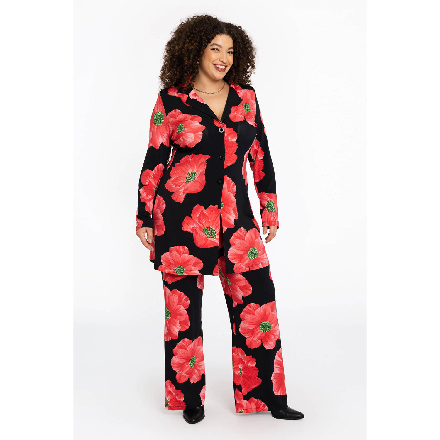 YOEK getailleerde blazer rood