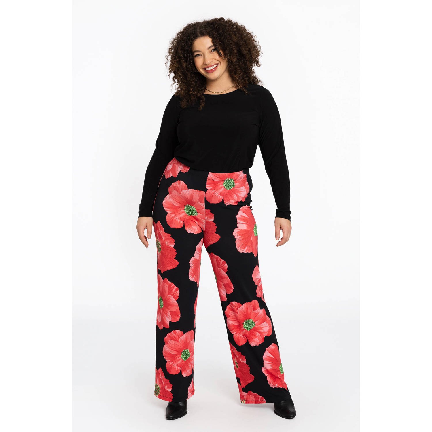 YOEK regular waist broek rood