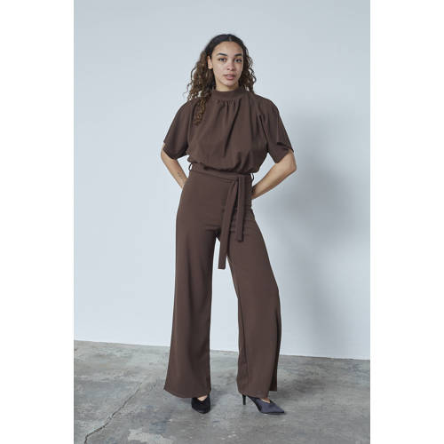 SisterS Point straight jumpsuit bruin afbeelding