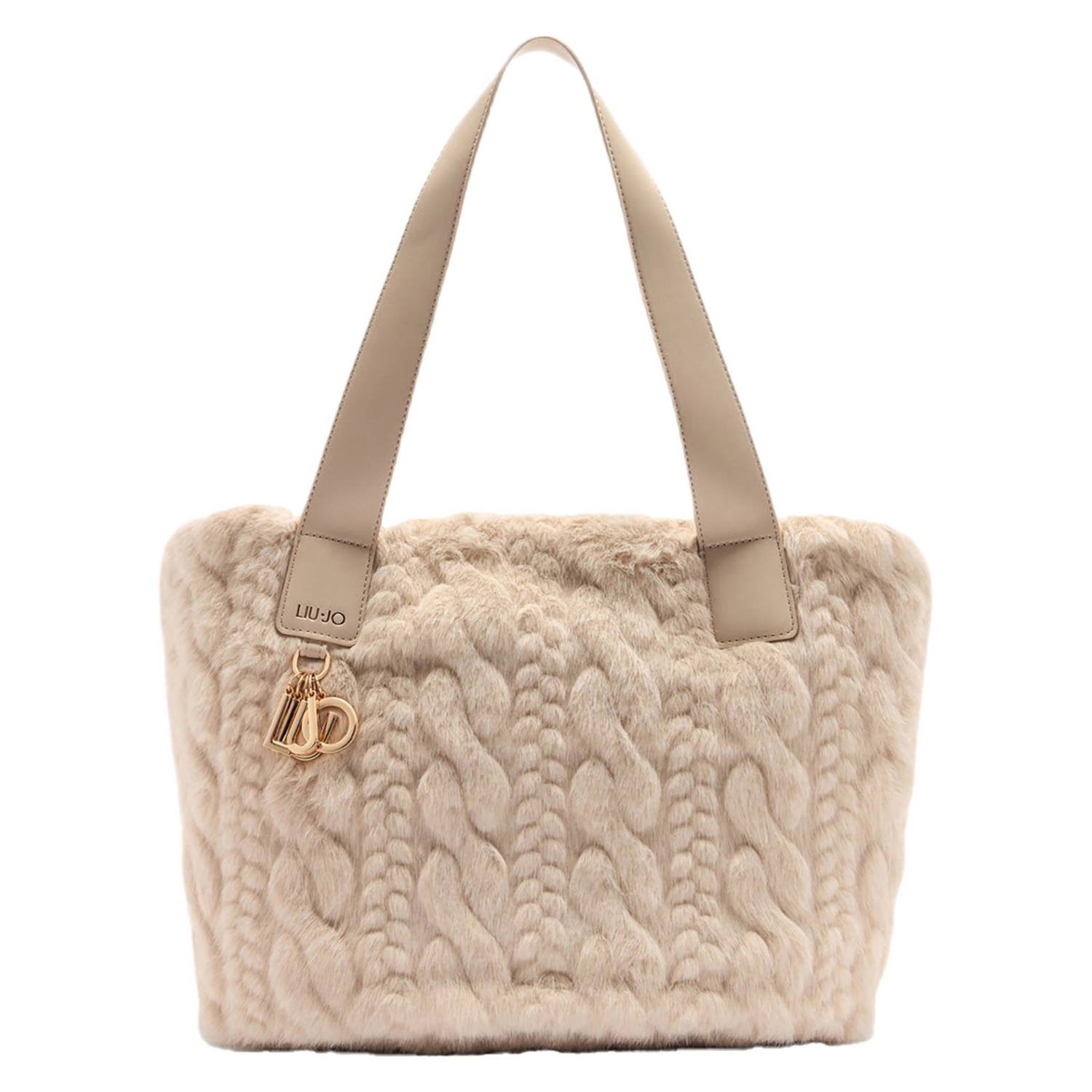 Liu Jo White Tote bag met imitatiebont