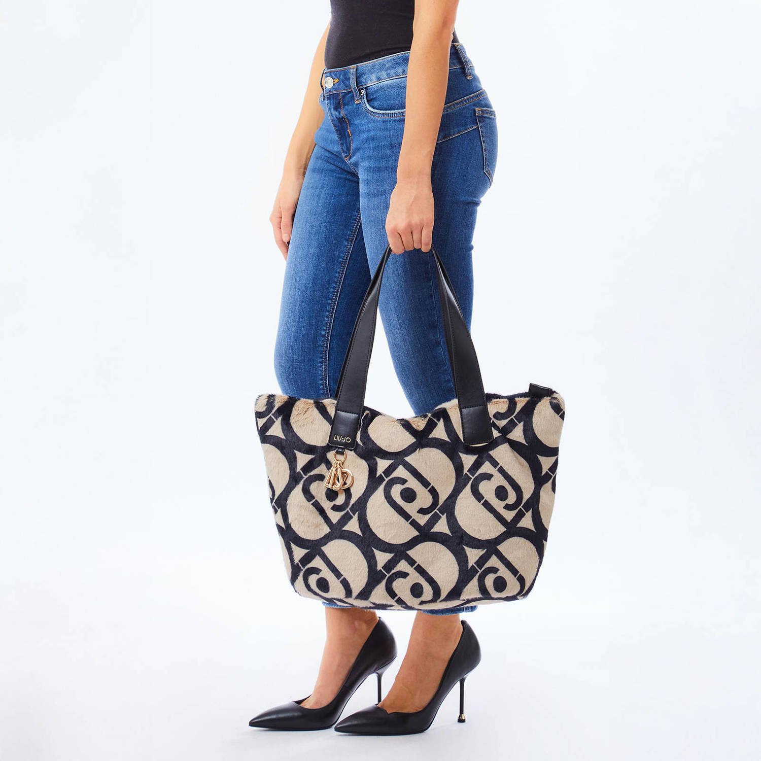 Liu Jo shopper Verry zwart beige